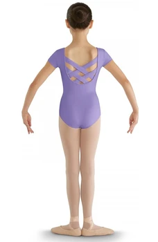 Bloch CL8832 strap back cap sleeve Leotard, costum de balet pentru copii