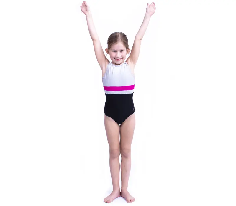 Capezio Stick the Landing Boat neck, costum de balet fara maneci - Roz Capezio