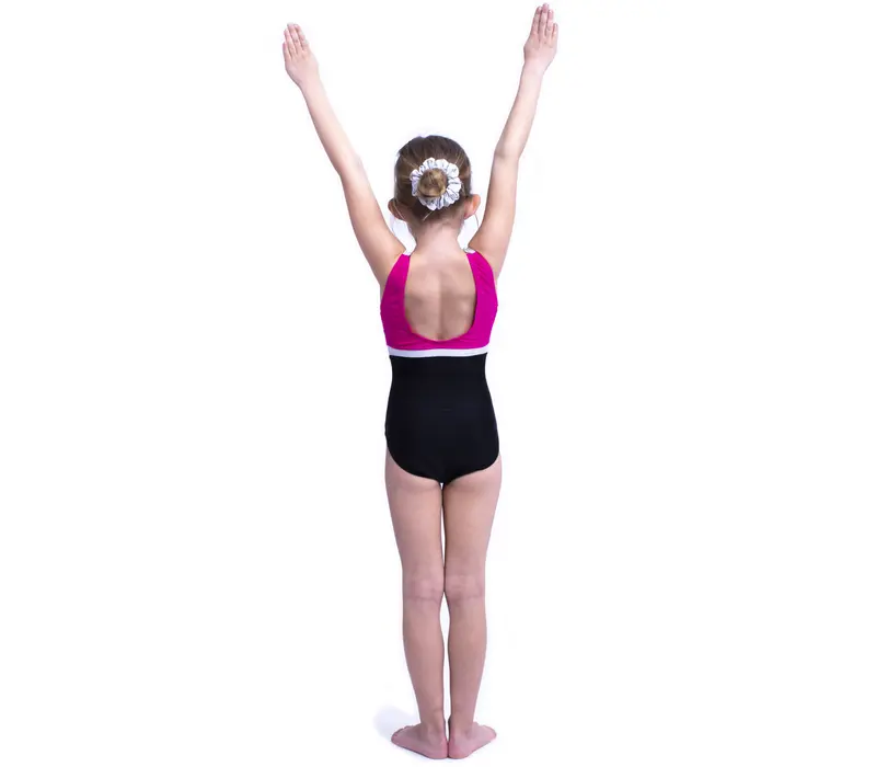 Capezio Stick the Landing Boat neck, costum de balet fara maneci - Roz Capezio