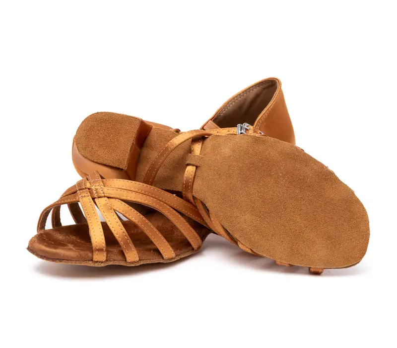 Dancee Betty, pantofi dans latin pentru femei - dark tan