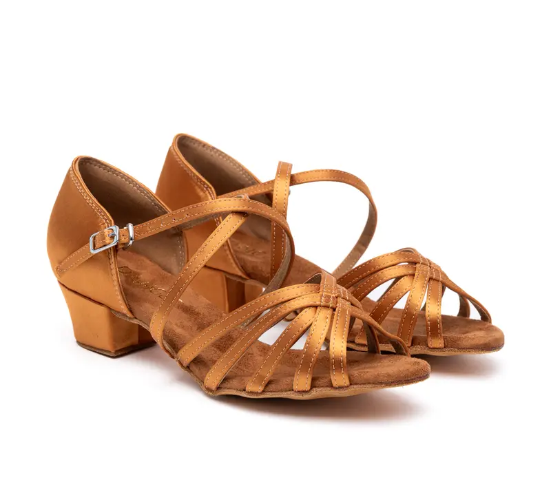 Dancee Betty, pantofi dans latin pentru fete - dark tan