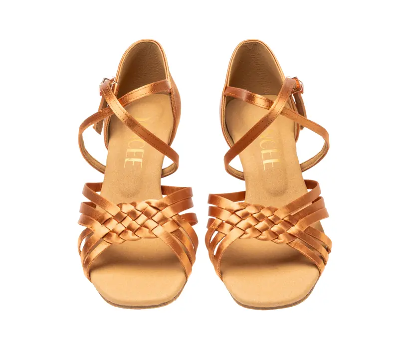 Dancee Clara, pantofi de dans latino pentru femei - dark tan