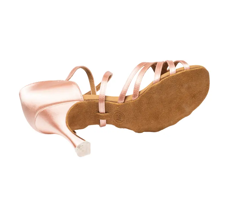 Dancee Dia, pantofi latino pentru femei - Flesh satin WJ