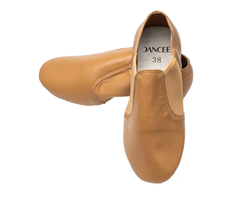 Dancee Economy jazz slip on, pantofi de jazz pentru femei Dancee jazz slip on, pantofi de jazz pentru femei - Tan