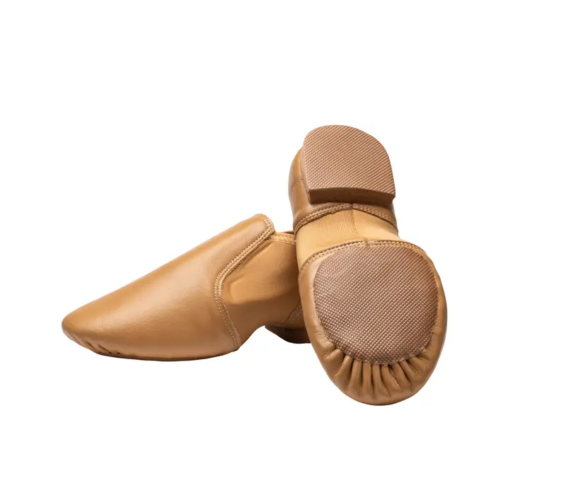 Dancee jazz slip on, pantofi de jazz pentru bărbați - Tan