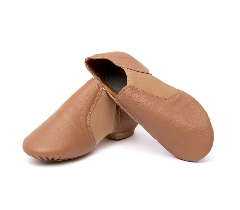 Dancee Economy jazz slip on, pantofi de jazz pentru copii - Tan