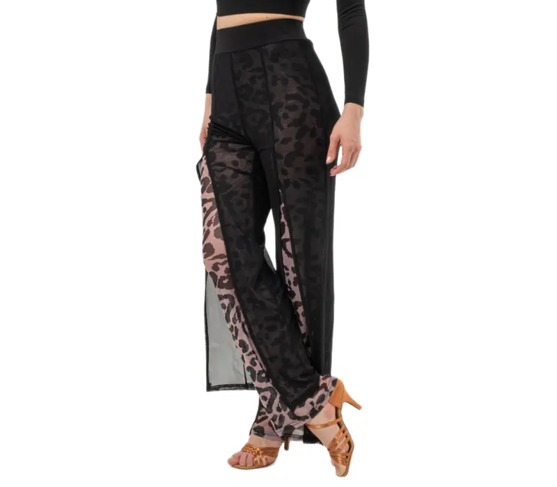 Dancee Nataly ballroom, pantaloni de dans pentru dame - Leopard
