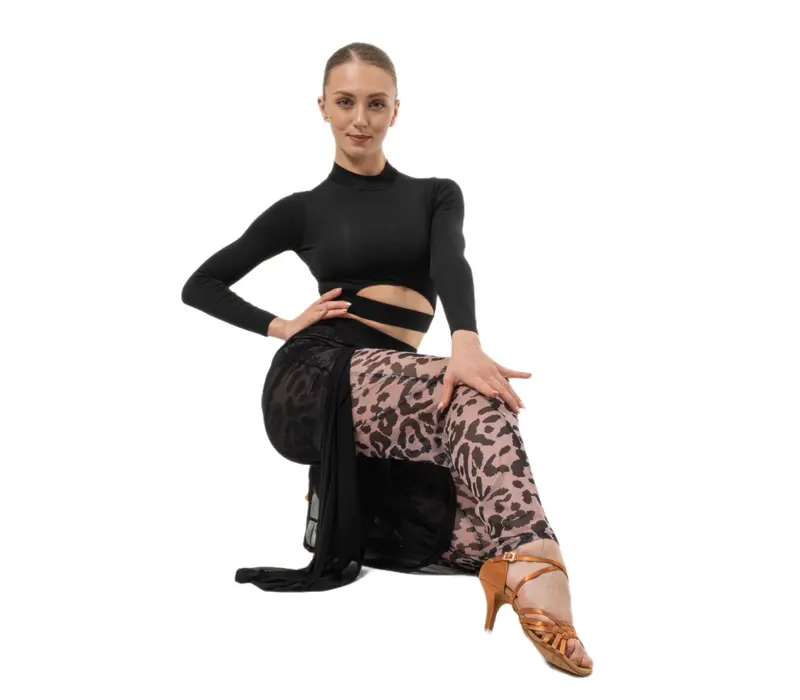 Dancee Nataly ballroom, pantaloni de dans pentru dame - Leopard