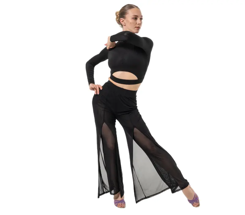 Dancee Nataly ballroom, pantaloni de dans pentru dame Dancee Nataly ballroom, pantaloni de dans pentru dame - Negru