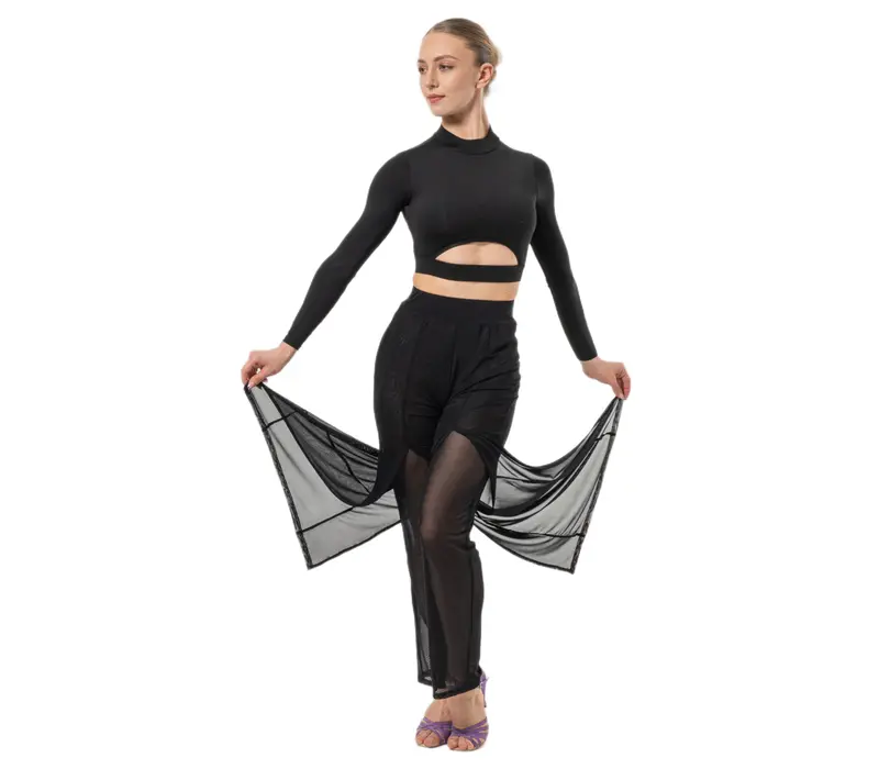 Dancee Nataly ballroom, pantaloni de dans pentru dame Dancee Nataly ballroom, pantaloni de dans pentru dame - Negru