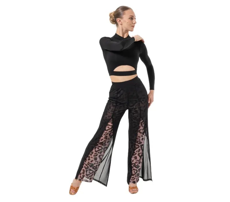 Dancee Nataly ballroom, pantaloni de dans pentru dame - Leopard