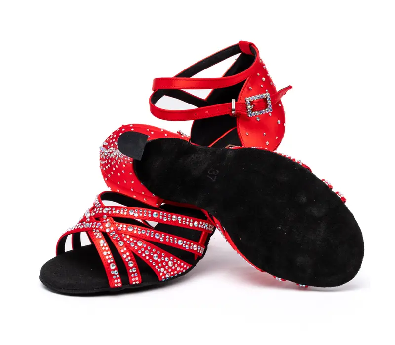 Dancee Star, pantofi dans latin pentru femei - Roșu