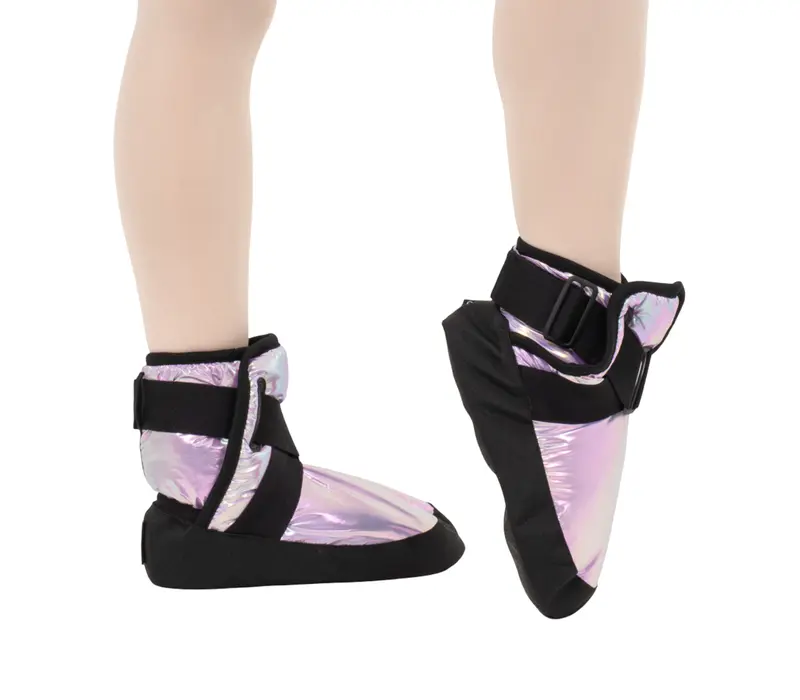 Capezio Glam Warmup Booties, încălțăminte cu încălzire pentru fete Capezio Glam Warmup Booties, încălțăminte cu încălzire pentru fete - lavandă metalică pastel
