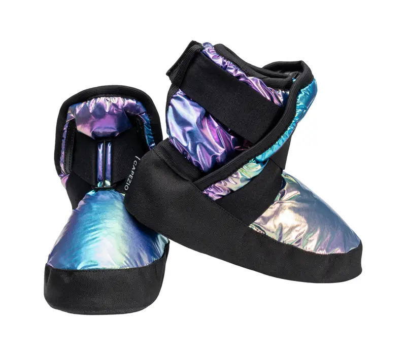 Capezio Glam Warmup Booties, încălțăminte cu încălzire pentru fete - rainbow metalic Capezio Glam Warmup Booties, încălțăminte cu încălzire pentru fete - rainbow metalic
