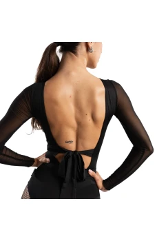 Jadore mesh, body de damă cu mâneci mulate