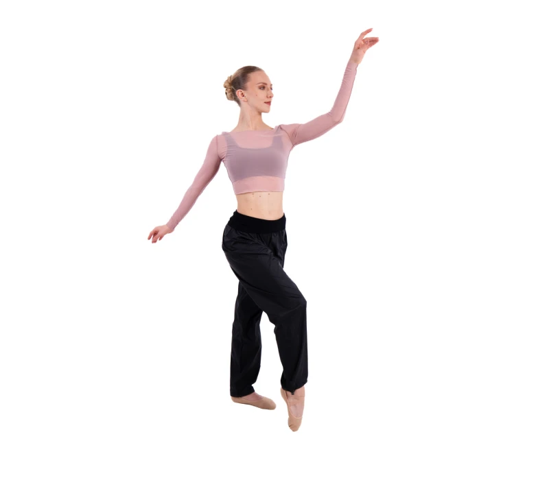 GP Lesson Momentum, pantaloni de încălzire pentru dansatori - Negru