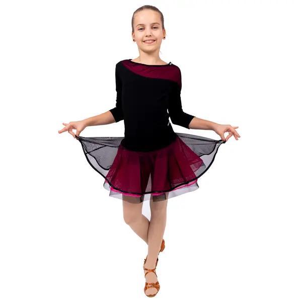 DanceMe BL411DR, top cu mânecă trei-sfert pentru fetiţe