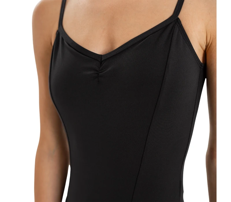 Capezio Essential Camisole leotard, costum de damă cu bretele subțiri - Negru