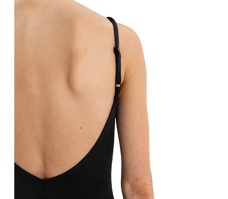 Capezio Essential Camisole leotard, costum de damă cu bretele subțiri - Negru