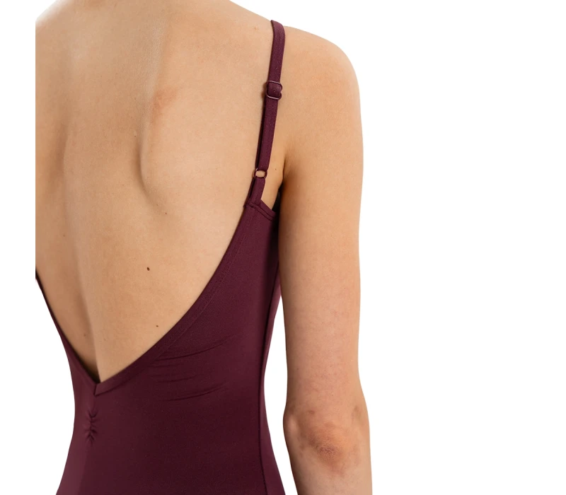 Capezio Essential Camisole leotard, costum de damă cu bretele subțiri - Bordo