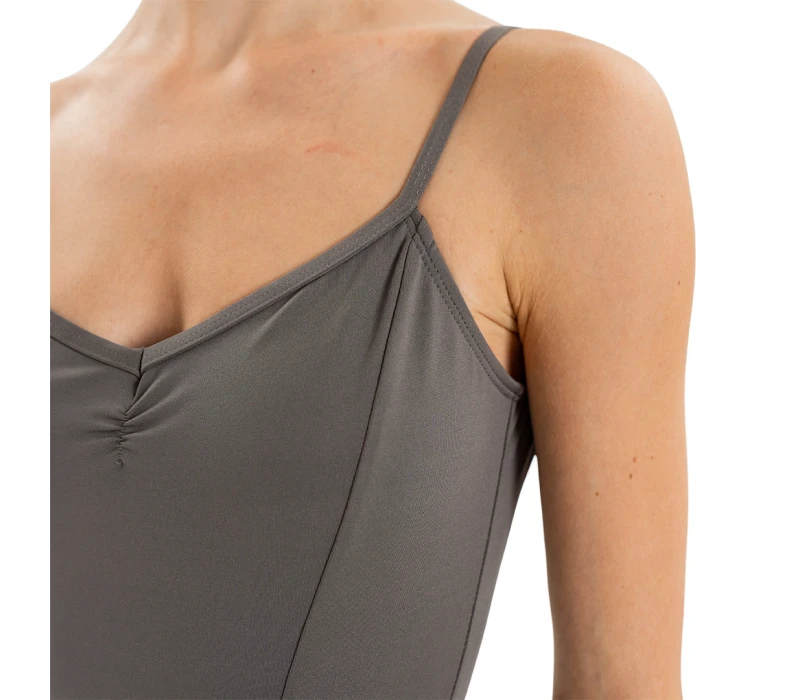 Capezio Essential Camisole leotard, costum de damă cu bretele subțiri - Gri