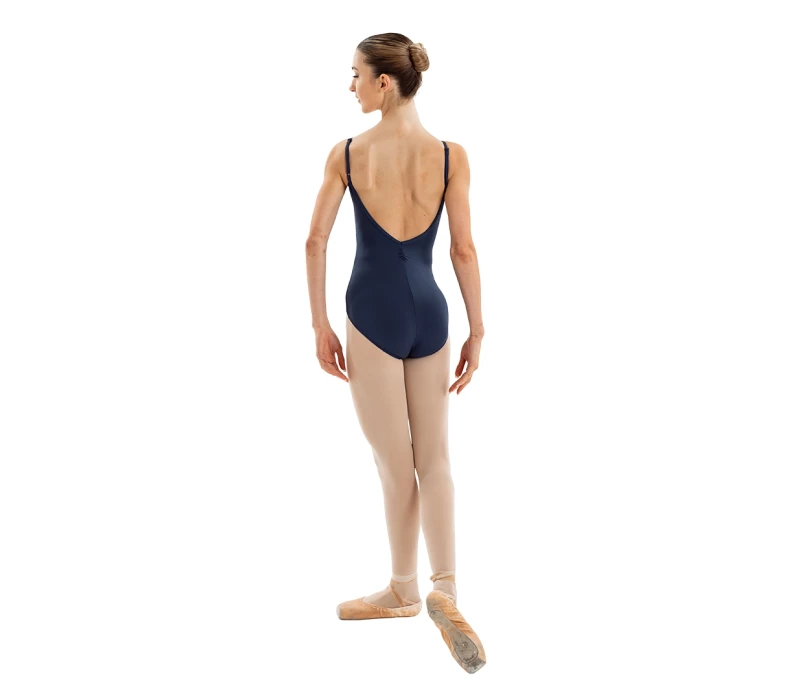 Capezio Essential Camisole leotard, costum de damă cu bretele subțiri - Albastru navy Capezio