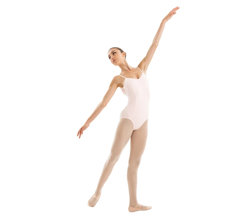 Capezio Essential Camisole leotard, costum de damă cu bretele subțiri - Roz Capezio