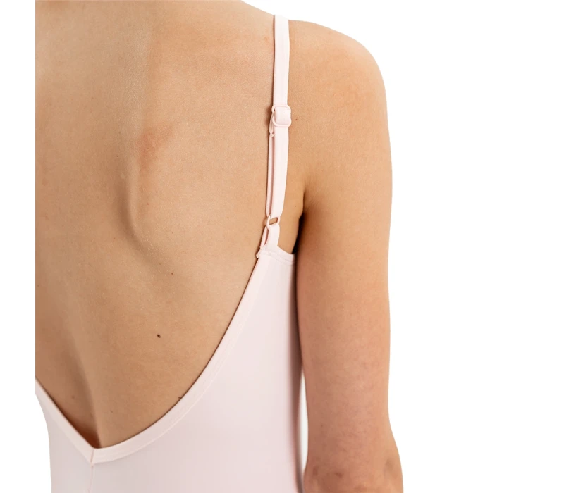 Capezio Essential Camisole leotard, costum de damă cu bretele subțiri - Roz Capezio