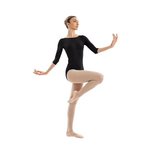 Capezio Essential boatneck, body pentru femei cu mânecă 3/4 Capezio Essential boatneck, body pentru femei cu mânecă 3/4