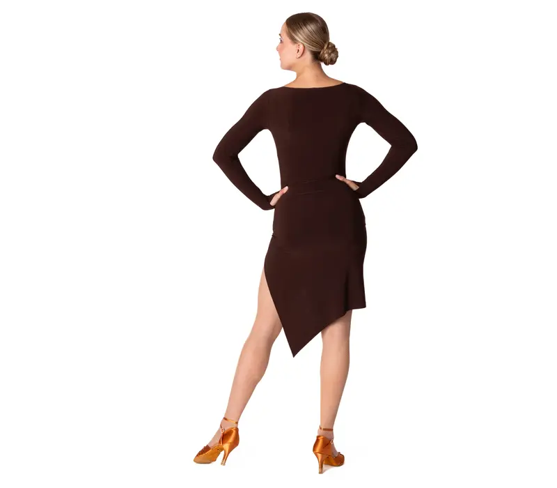 Rochie de damă pentru dansuri latino Basic - Ciocolat 