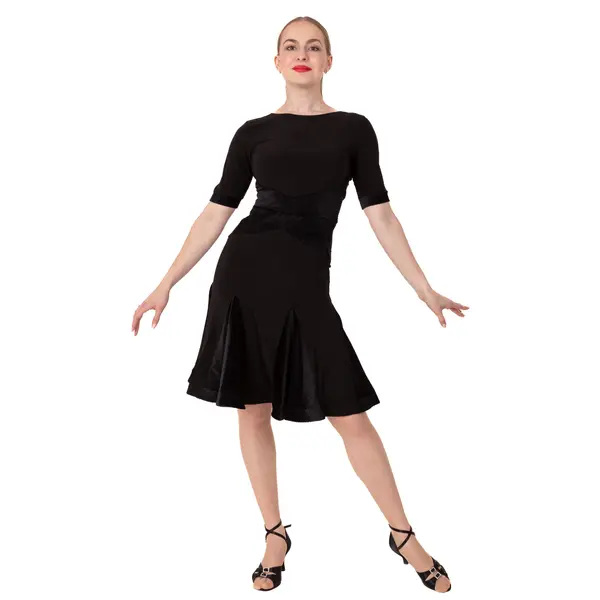 FSD 480 Nella, rochie cu aplicaţie de catifea pentru dame