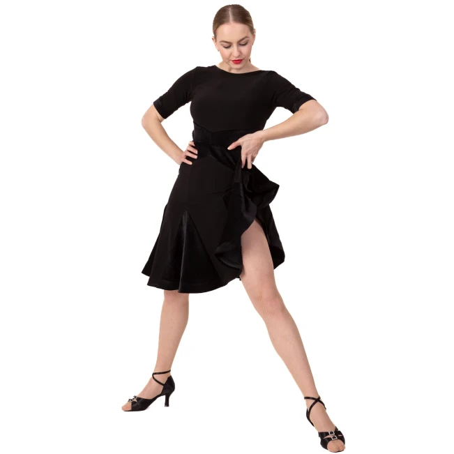 FSD 480 Nella, rochie cu aplicaţie de catifea pentru dame