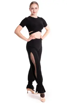 Pantaloni pentru antrenament cu elastic la gleznă pentru fete