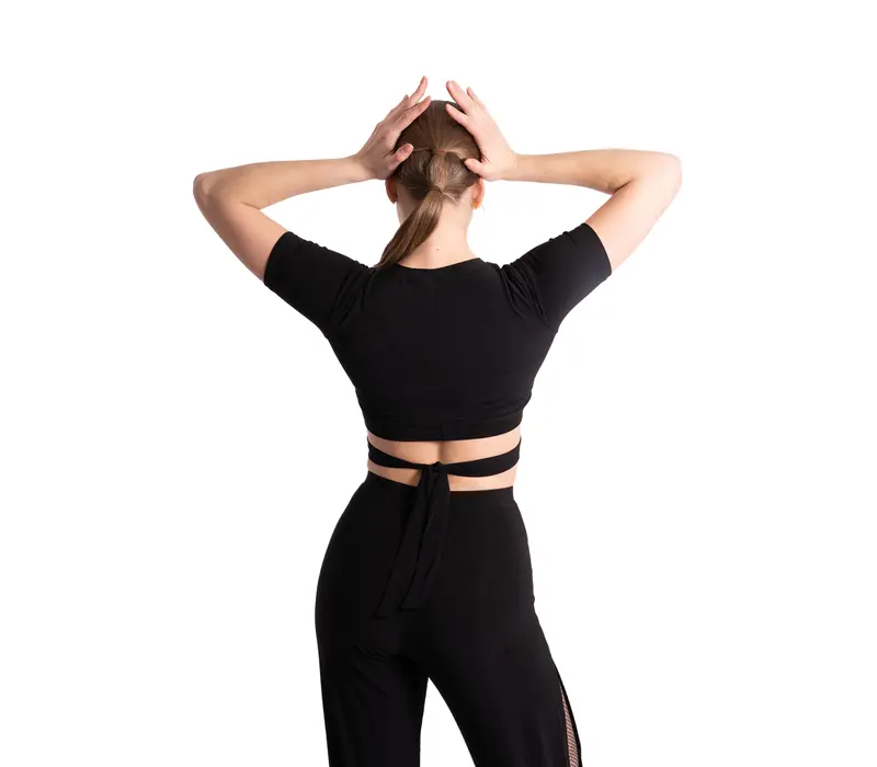 Pantaloni pentru antrenament cu elastic la gleznă - Negru