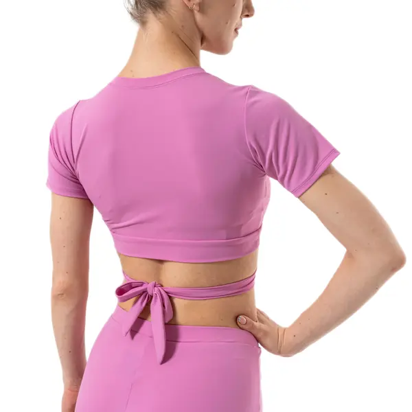 Benita,  top de damă cu mânecă scurtă și cu legare