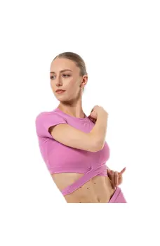 Benita,  top de damă cu mânecă scurtă și cu legare