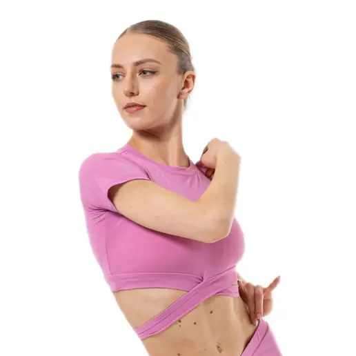 Benita,  top de damă cu mânecă scurtă și cu legare