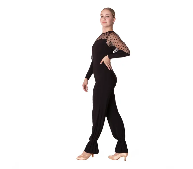 FSD Dana pantaloni pentru antrenament cu elastic la gleznă - Negru