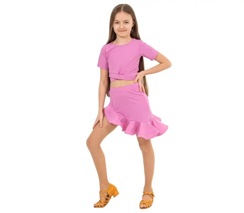 FSD Klara, fustă pentru antrenament fete - Berry deschis FSD