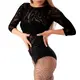 Grand Prix Karla, body de dansuri latino cu mânecă lungă