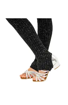 Intermezzo Prelux, jambiere împletite cu fir argintiu pentru dans latin