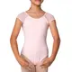 Mirella Soft mesh cap sleeve Leotard, costum de balet pentru copii - Roz Bloch