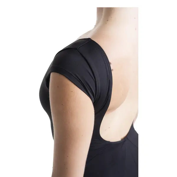 Mirella Black cap sleeve leotard, dres de damă