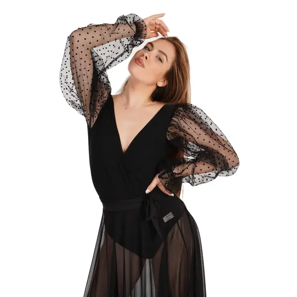 Jadore, dres de damă cu mâneci din tul