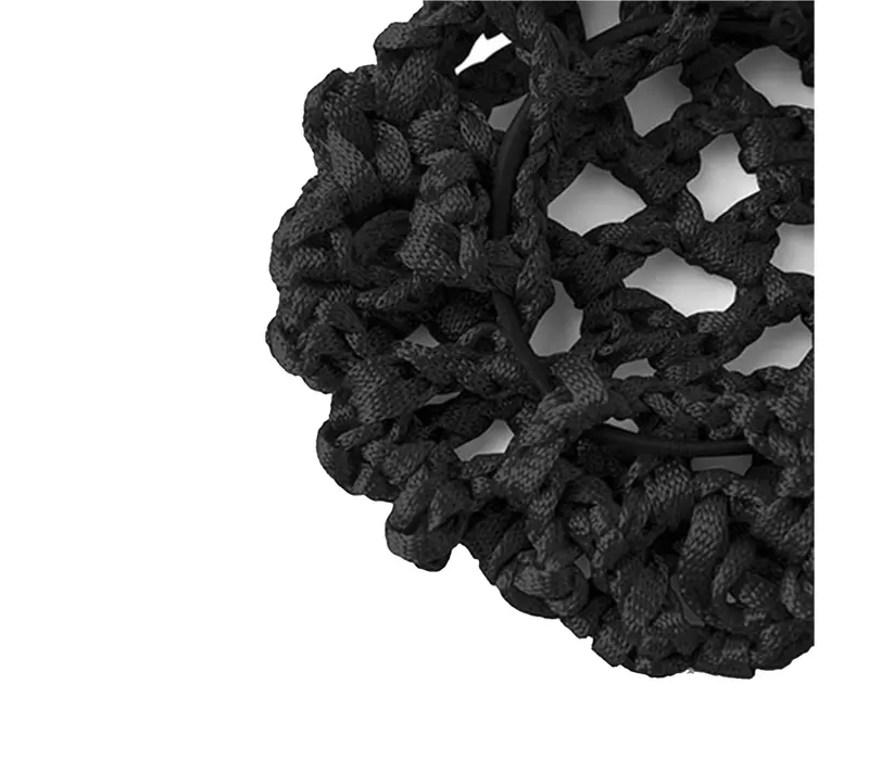Rumpf Bun Cover, plasă colorată pentru coc - Negru
