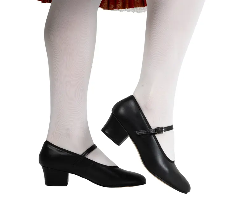 Sansha Moravia, pantofi de caracter - Negru