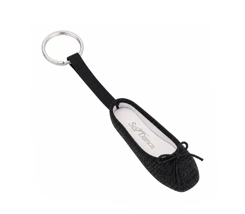 Breloc So Danca, pantof de balet sclipitor - Negru