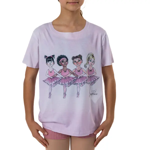So Danca, tricou cu balerine pentru fete