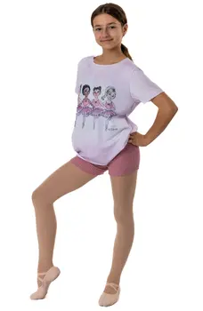 So Danca, tricou cu balerine pentru fete