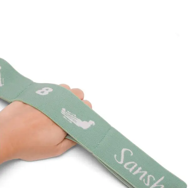 Stretching Strap, bandă elastică pentru exerciții și expansiune, verde